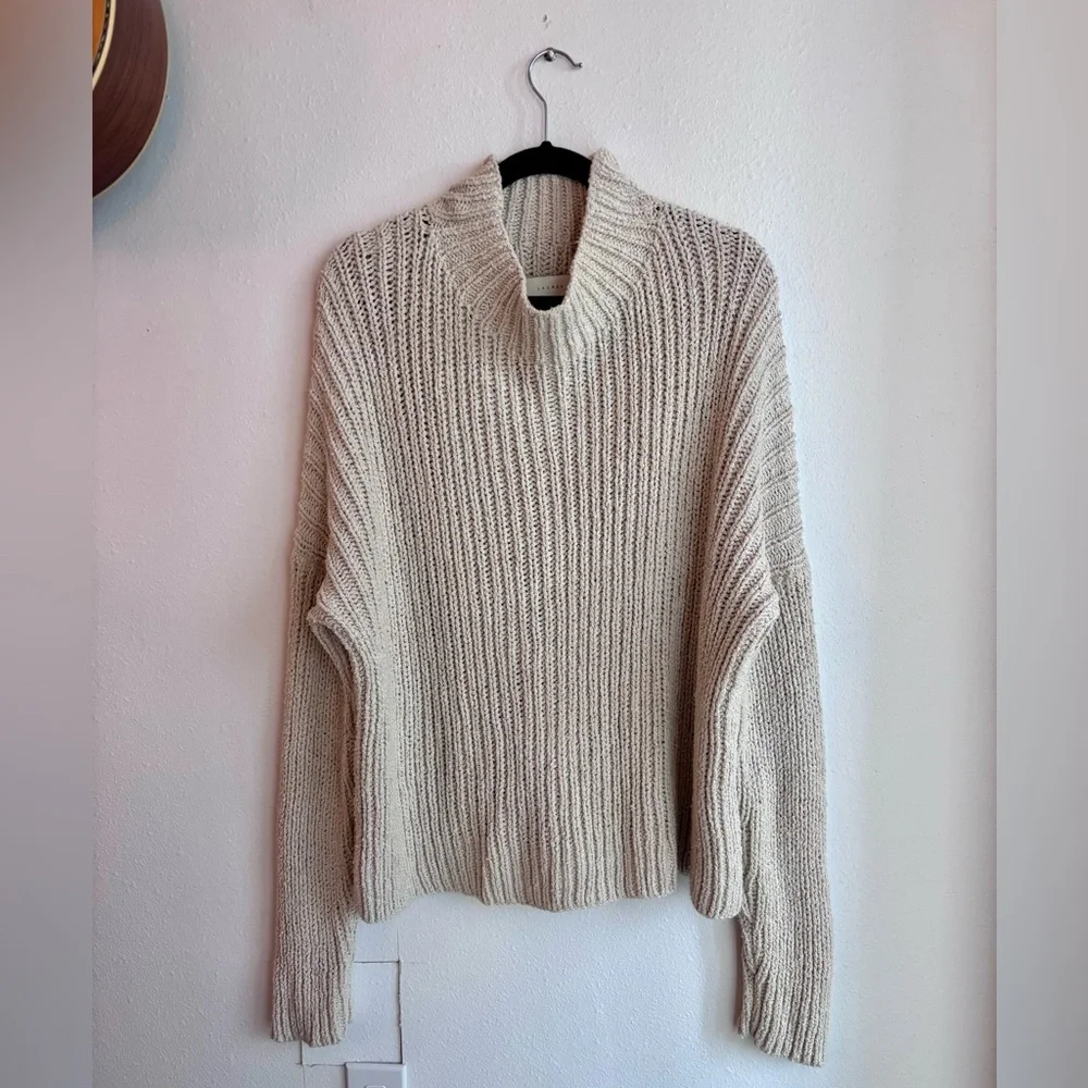 Lauren Manoogian rib boucle pullover in cream - Picture 2 of 9